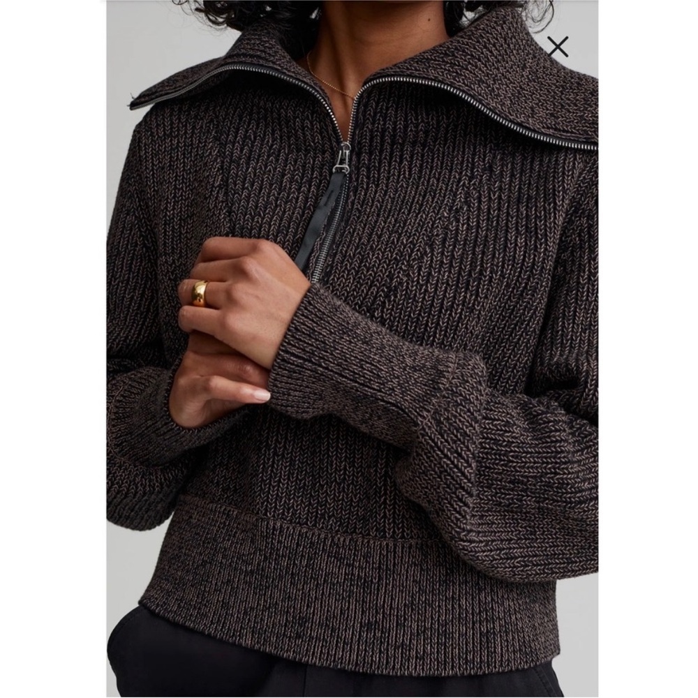 *LIKE NEW* - VARLEY Mentone Sweater (Speckled Black/Brown) - Small - Picture 2 of 7